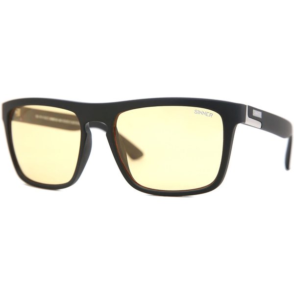 Sinner Thunder SISU-761-10-BL72 Blue-Light Block Men's Sunglasses Black Size 58