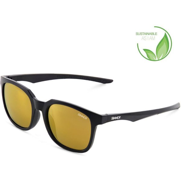 Sinner Bauhi Asian Fit SISU-921-10-30 Men's Sunglasses Black Size 52
