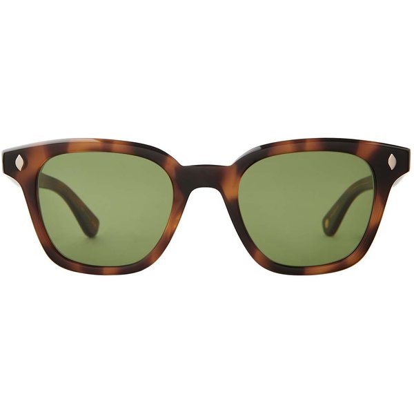 Garrett Leight BROADWAY SUN SPBRNSH/SFPGN Men's Sunglasses Tortoiseshell Size 49
