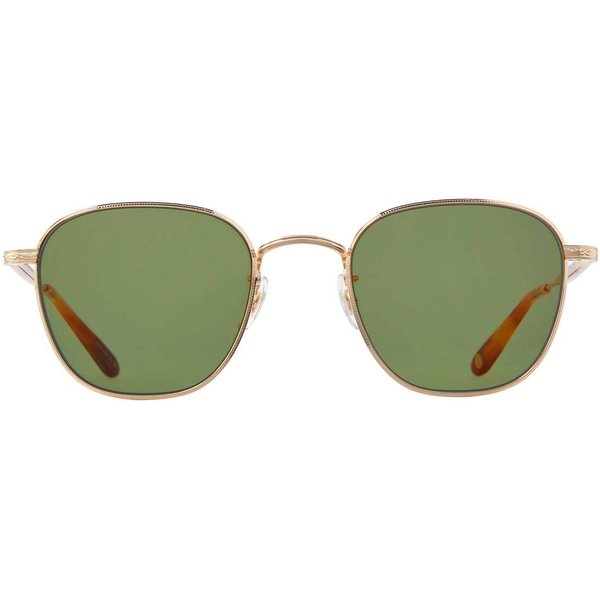 Garrett Leight WORLD SUN G-EMT/SFGRN Men's Sunglasses Gold Size 49