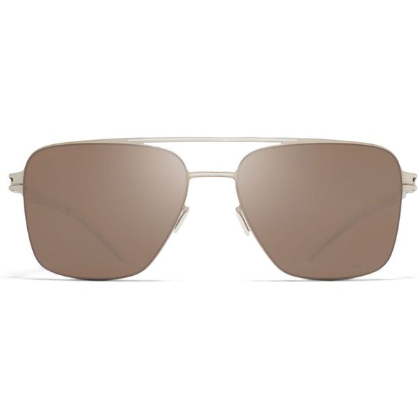 Mykita Bernie Polarized 459 Men's Sunglasses Silver Size 56