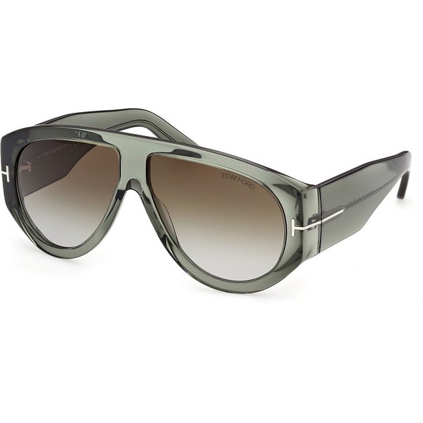Tom Ford FT1044 BRONSON 93B Men's Sunglasses Green Size 60