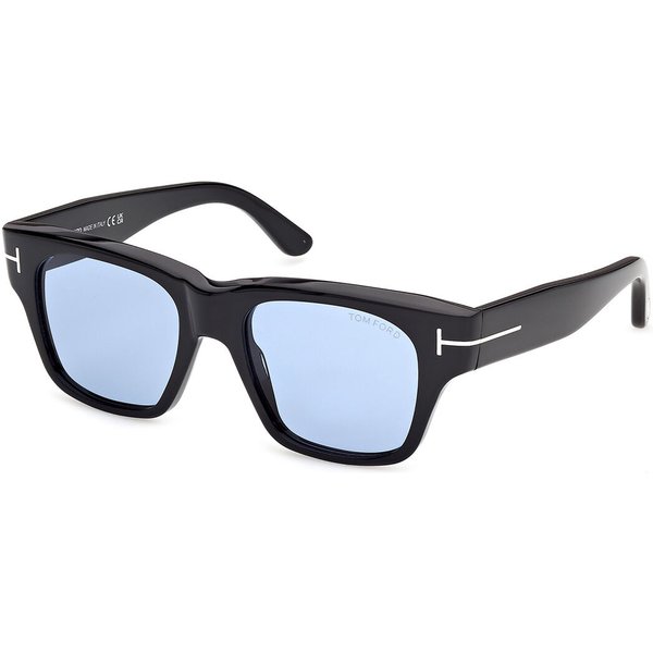 Tom Ford FT1280 CAINE-02 01V Men's Sunglasses Black Size 53