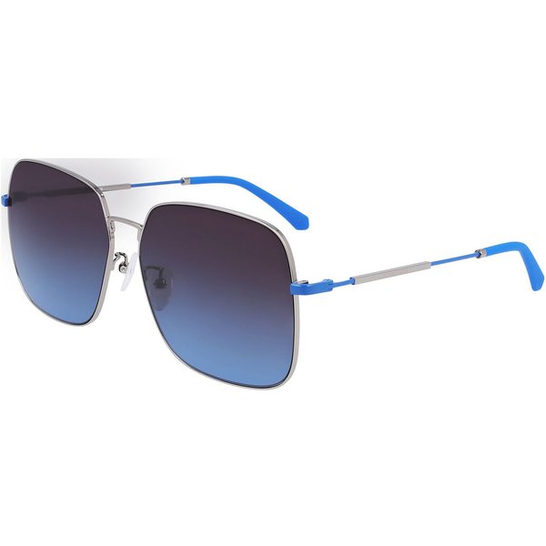 Calvin Klein Jeans CKJ20222SA Asian Fit 008 Men's Sunglasses Silver Size 62