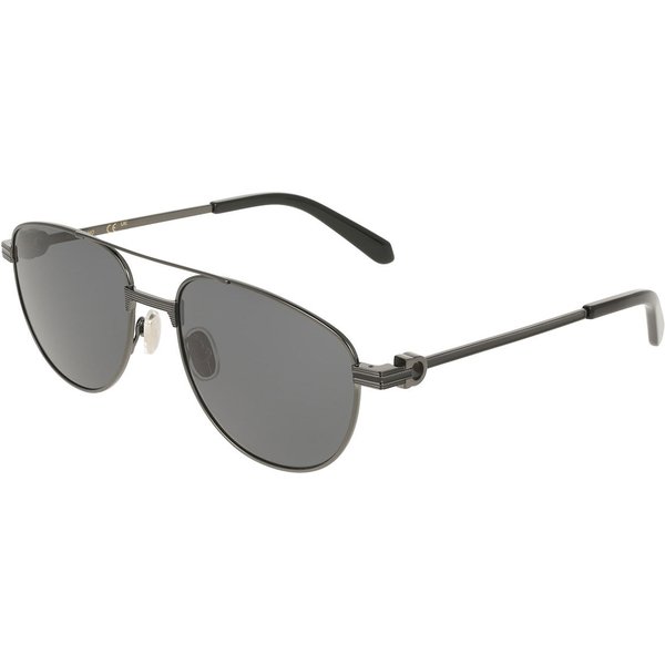 Salvatore Ferragamo SF345S 027 Men's Sunglasses Silver Size 56