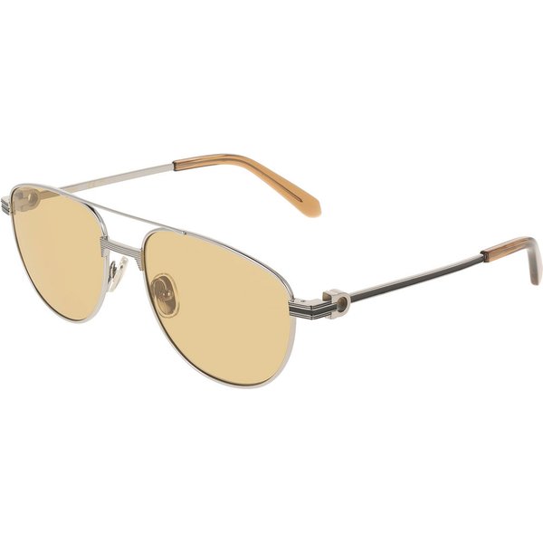 Salvatore Ferragamo SF345S 085 Men's Sunglasses Silver Size 56