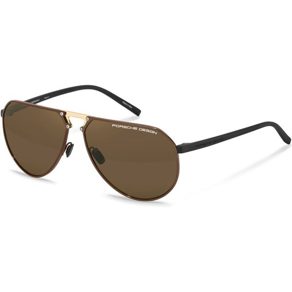Porsche Design P8938 E604 Men's Sunglasses Brown Size 64
