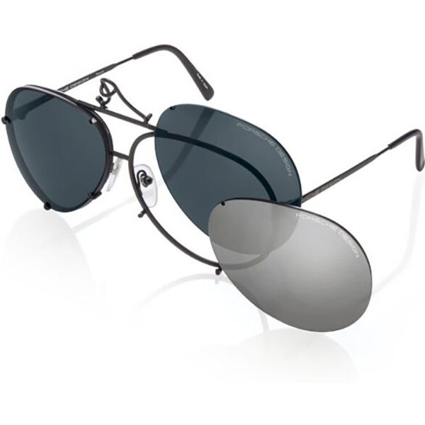 Porsche Design P8478 D343 Men's Sunglasses Black Size 66