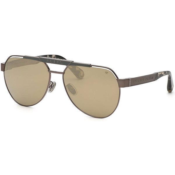 Philipp Plein SPP073M 566G Men's Sunglasses Grey Size 63