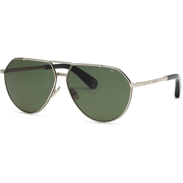Philipp Plein SPP007V 583V Men's Sunglasses Silver Size 64