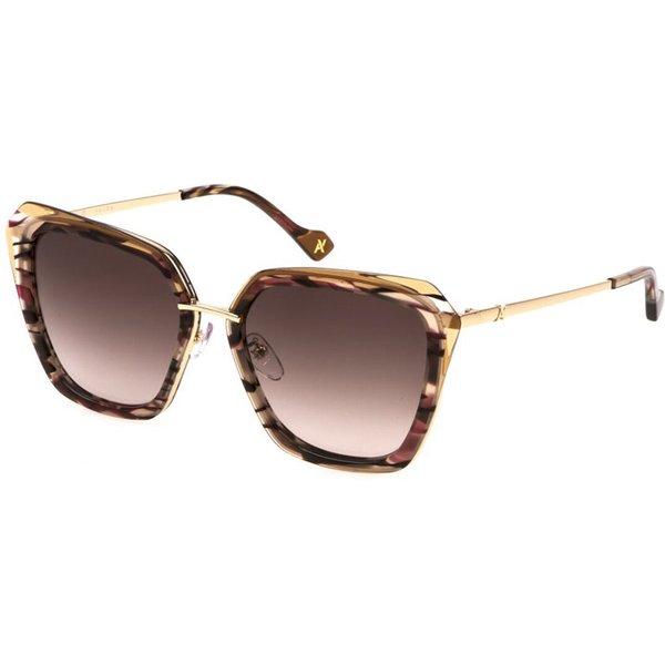 Yalea SYA149 ANGELA 0S41 Women’s Sunglasses Brown Size 56
