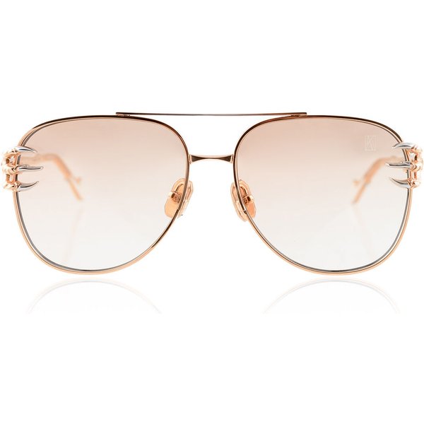 Anna-Karin Karlsson CLAW VOYAGE Rose Gold Women’s Sunglasses Gold Size 58