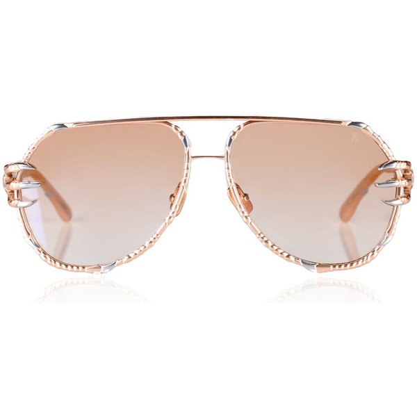 Anna-Karin Karlsson THE CLAW PILOT Rose Gold Women’s Sunglasses Gold Size 62
