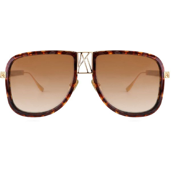 Anna-Karin Karlsson LOGO DUDE Amber Tortoise Women’s Sunglasses Tortoiseshell Size 59