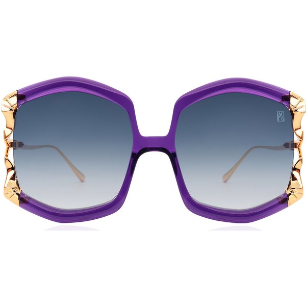 Anna-Karin Karlsson LA VIE EN ROSE Purple Women’s Sunglasses Gold Size 56