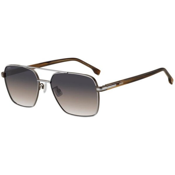 BOSS 1846/G/S Asian Fit 8OQ/PR Men's Sunglasses Silver Size 58