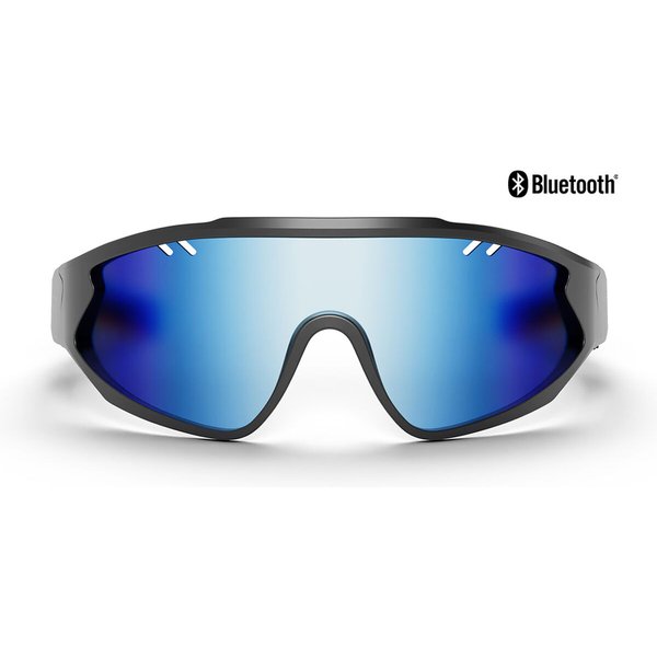 Reebok by Lucyd VOLTAGE Polarized Black-Blue Men's Sunglasses Black Size 135