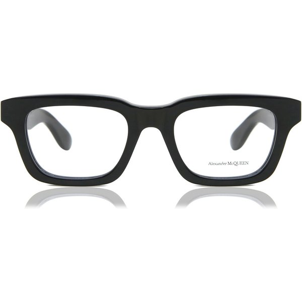 Alexander McQueen AM0392O 001 Men's Eyeglasses Black Size 51 - Blue Light Block Available