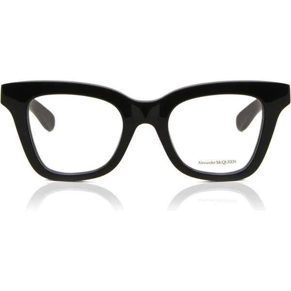 Alexander McQueen AM0394O 001 Women’s Eyeglasses Black Size 49 - Blue Light Block Available