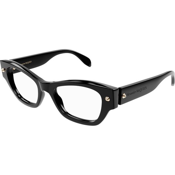 Alexander McQueen AM0429O 001 Women’s Eyeglasses Black Size 52 - Blue Light Block Available