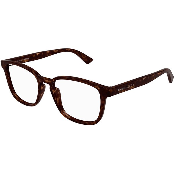 Alexander McQueen AM0462O 002 Men's Eyeglasses Tortoiseshell Size 53 - Blue Light Block Available