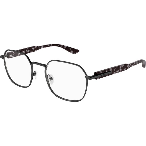 Alexander McQueen AM0499O Asian Fit 002 Men's Eyeglasses Gunmetal Size 52 - Blue Light Block Available