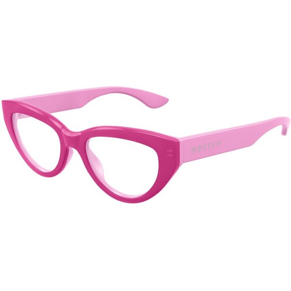 Alexander McQueen AM0529O 004 Women’s Eyeglasses Pink Size 52 - Blue Light Block Available