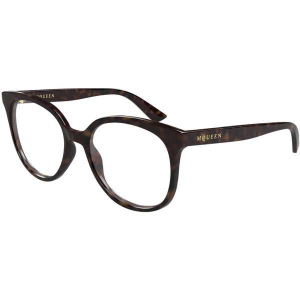 Alexander McQueen AM0540O 002 Women’s Eyeglasses Tortoiseshell Size 54 - Blue Light Block Available