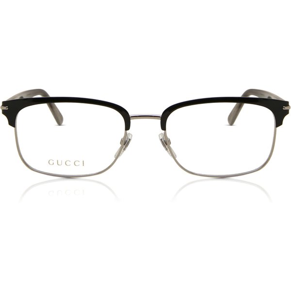 Gucci GG1448O 003 Men's Eyeglasses Silver Size 56 - Blue Light Block Available