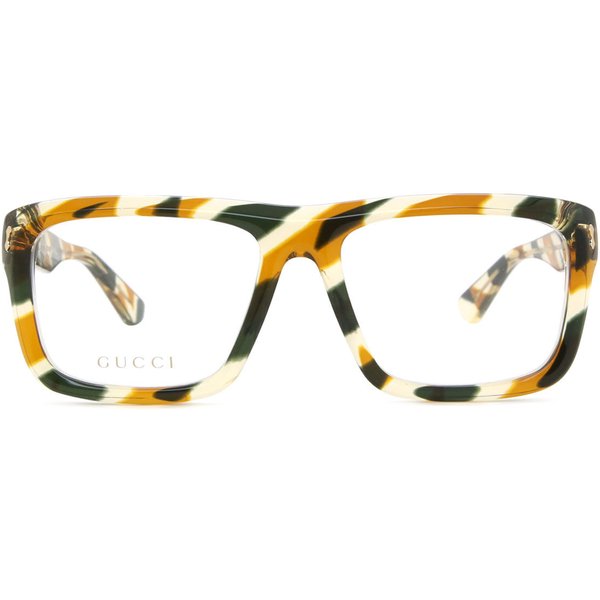 Gucci GG1462O 003 Men's Eyeglasses Tortoiseshell Size 56 - Blue Light Block Available