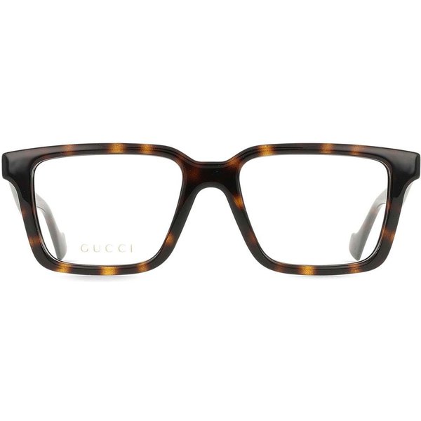 Gucci GG1729O 002 Men's Eyeglasses Tortoiseshell Size 53 - Blue Light Block Available