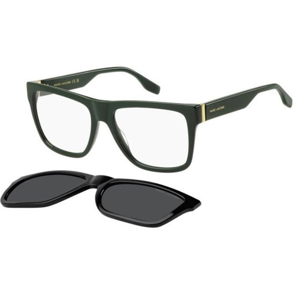 Marc Jacobs MARC 848/C with Clip-On 1ED/M9 Men's Eyeglasses Green Size 56 - Blue Light Block Available