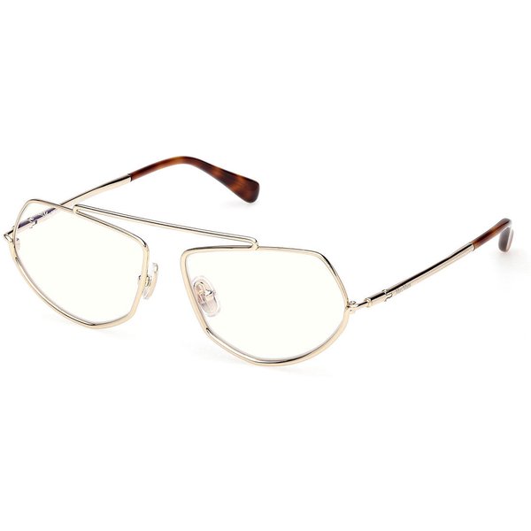 Max Mara MM5202-B 032 Blue-Light Block Women’s Eyeglasses Gold Size 57 - Blue Light Block Available