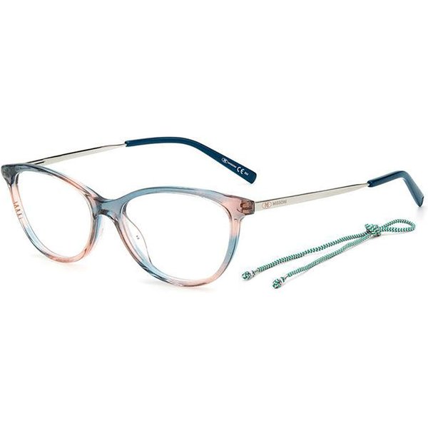 Missoni MMI 0017 DB1 Women’s Eyeglasses Blue Size 52 - Blue Light Block Available