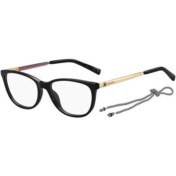 Missoni MMI 0033 807 Women’s Eyeglasses Black Size 53 - Blue Light Block Available