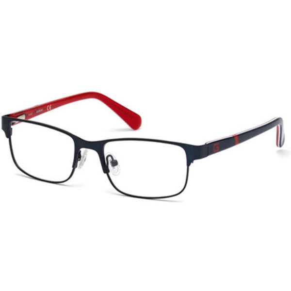 Guess GU9180 091 Men's Eyeglasses Blue Size 49 - Blue Light Block Available