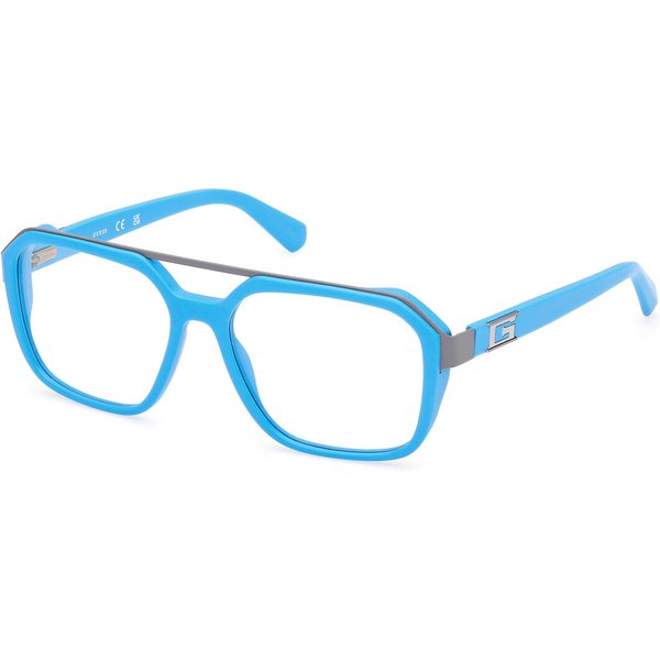 Guess GU50138 091 Men's Eyeglasses Blue Size 55 - Blue Light Block Available