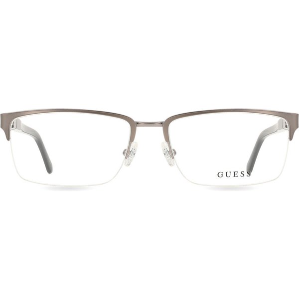 Guess GU50191 011 Men's Eyeglasses Silver Size 58 - Blue Light Block Available