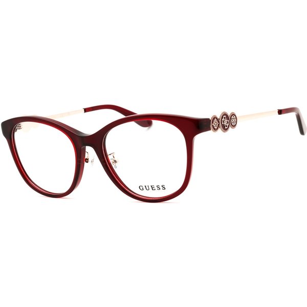 Guess GU50255-D Asian Fit 069 Women’s Eyeglasses Burgundy Size 52 - Blue Light Block Available