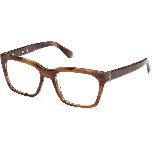 Guess GU50365 050 Men's Eyeglasses Brown Size 53 - Blue Light Block Available