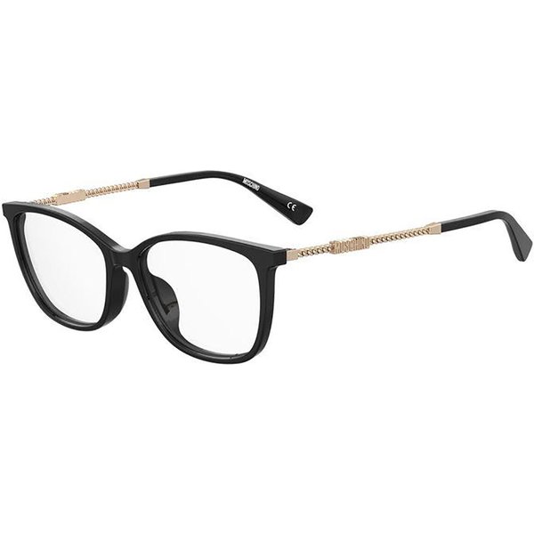 Moschino MOS616/F Asian Fit 807 Women’s Eyeglasses Black Size 54 - Blue Light Block Available