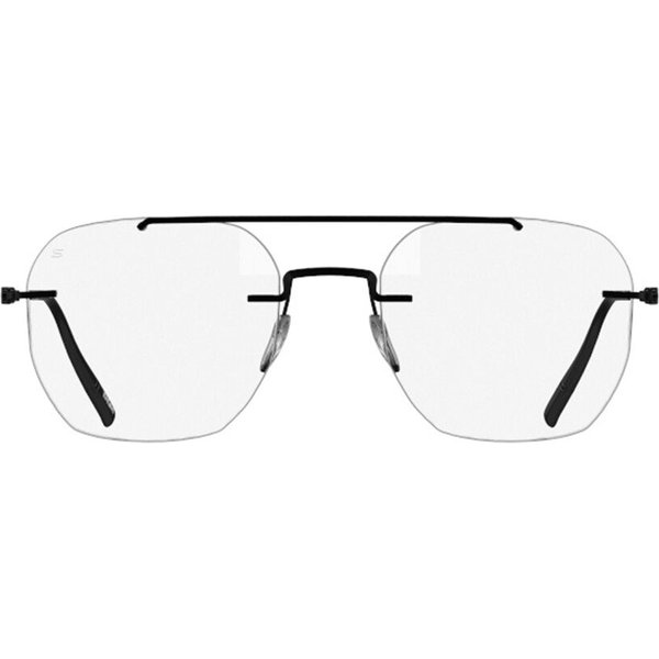 Silhouette The Visionary Demo Rimless 5586/OY 9040 Men's Eyeglasses Black Size 51 - Blue Light Block Available