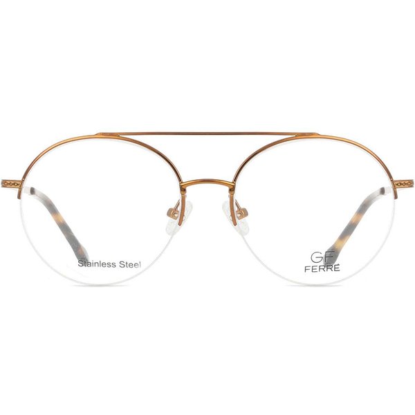 Gianfranco Ferre GFF0117 006 Men's Eyeglasses Brown Size 51 - Blue Light Block Available