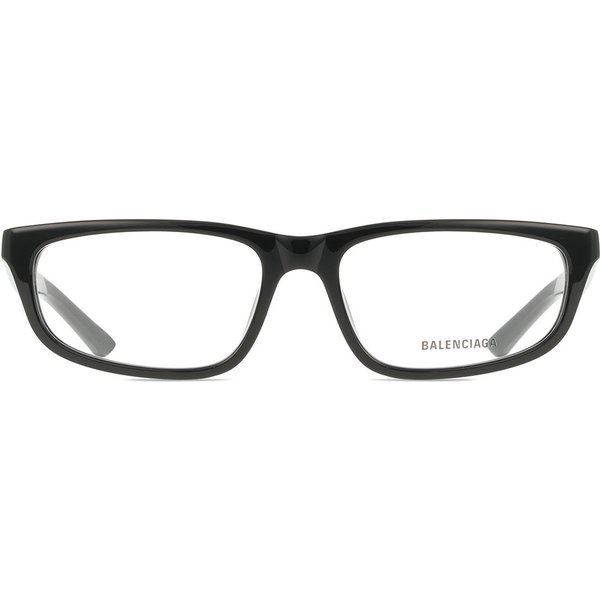 Balenciaga BB0407O 001 Men's Eyeglasses Black Size 56 - Blue Light Block Available