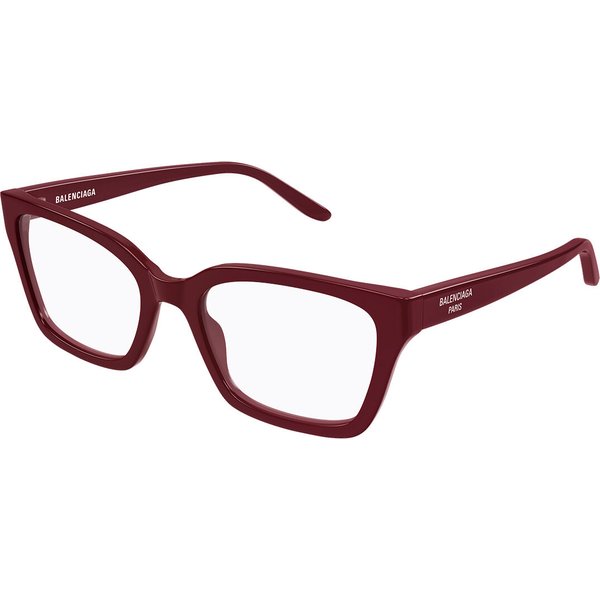 Balenciaga BB0501O 006 Women’s Eyeglasses Burgundy Size 55 - Blue Light Block Available