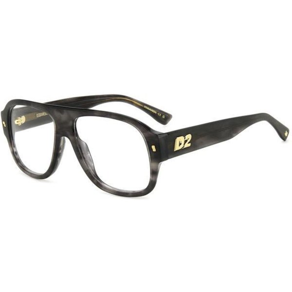 Dsquared2 D2 0125 2W8 Men's Eyeglasses Grey Size 56 - Blue Light Block Available