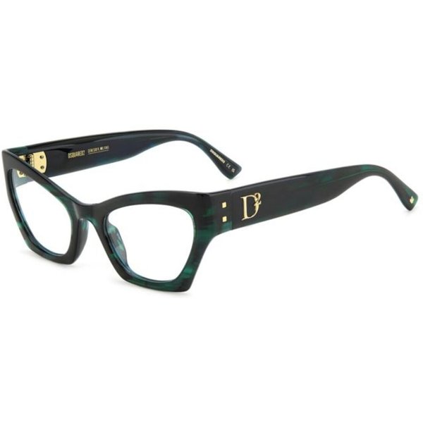Dsquared2 D2 0133 6AK Women’s Eyeglasses Green Size 53 - Blue Light Block Available