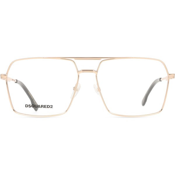 Dsquared2 D2 0157 000 Men's Eyeglasses Gold Size 60 - Blue Light Block Available