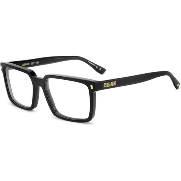 Dsquared2 D2 0183 807 Men's Eyeglasses Black Size 57 - Blue Light Block Available