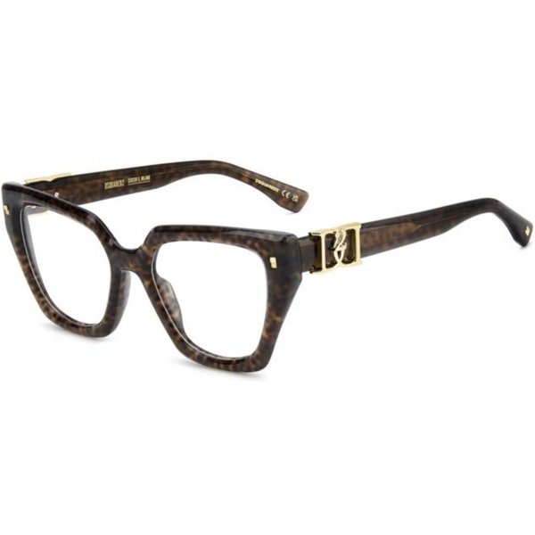 Dsquared2 D2 0186 086 Women’s Eyeglasses Tortoiseshell Size 53 - Blue Light Block Available